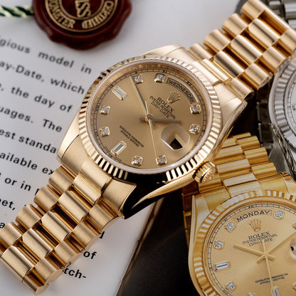 Rolex Day-Date 18K Diamond Full Gold