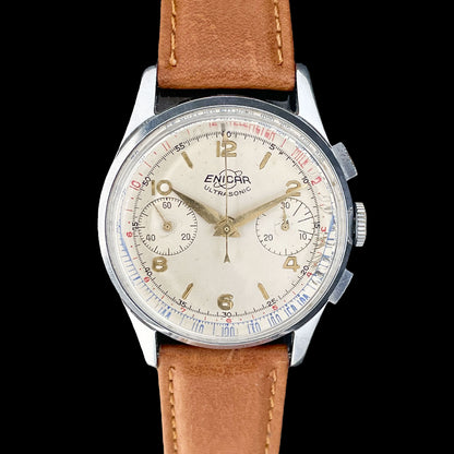 Enicar Ultrasonic Chronograph WWII Pre Sherpa