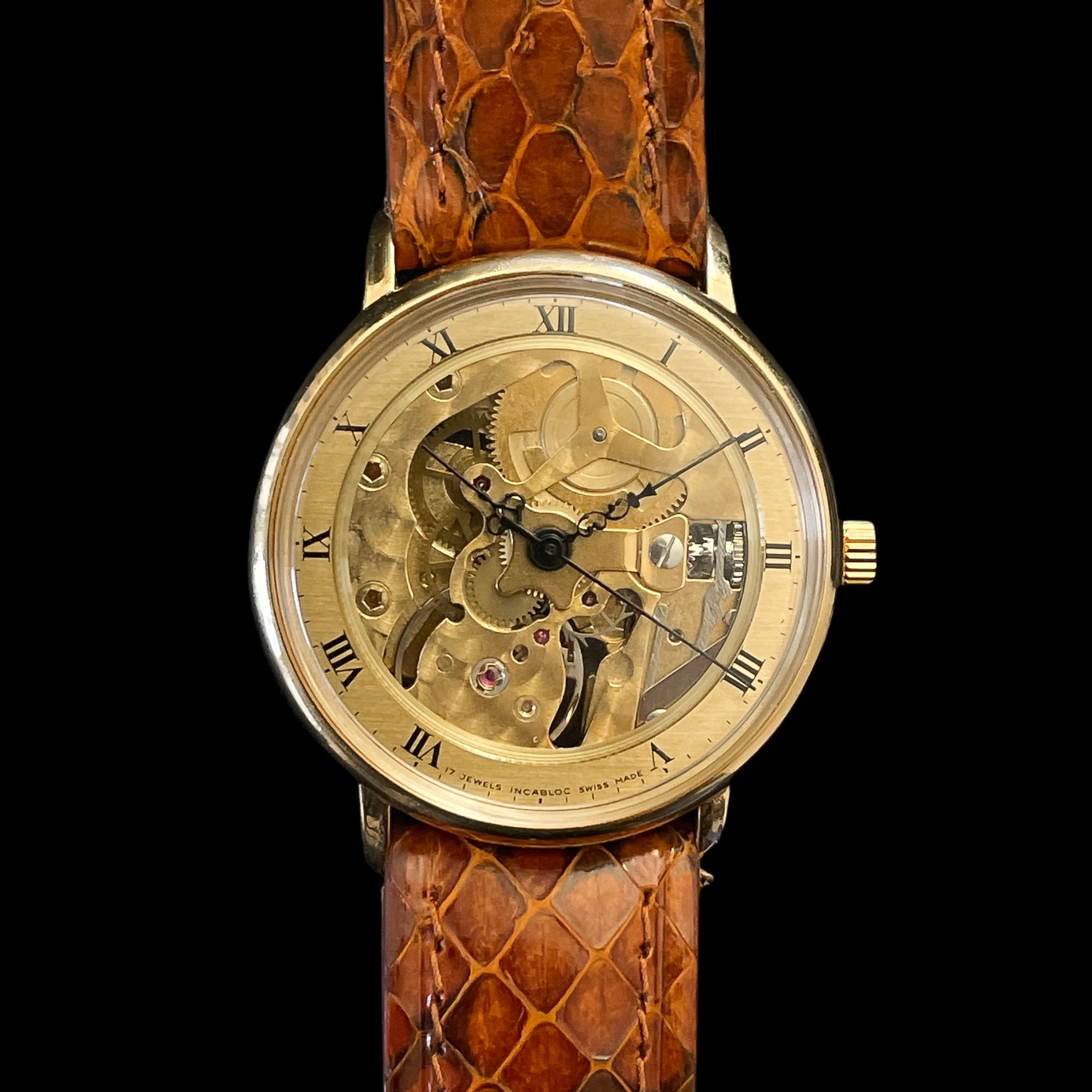 Incabloc Skeleton watch